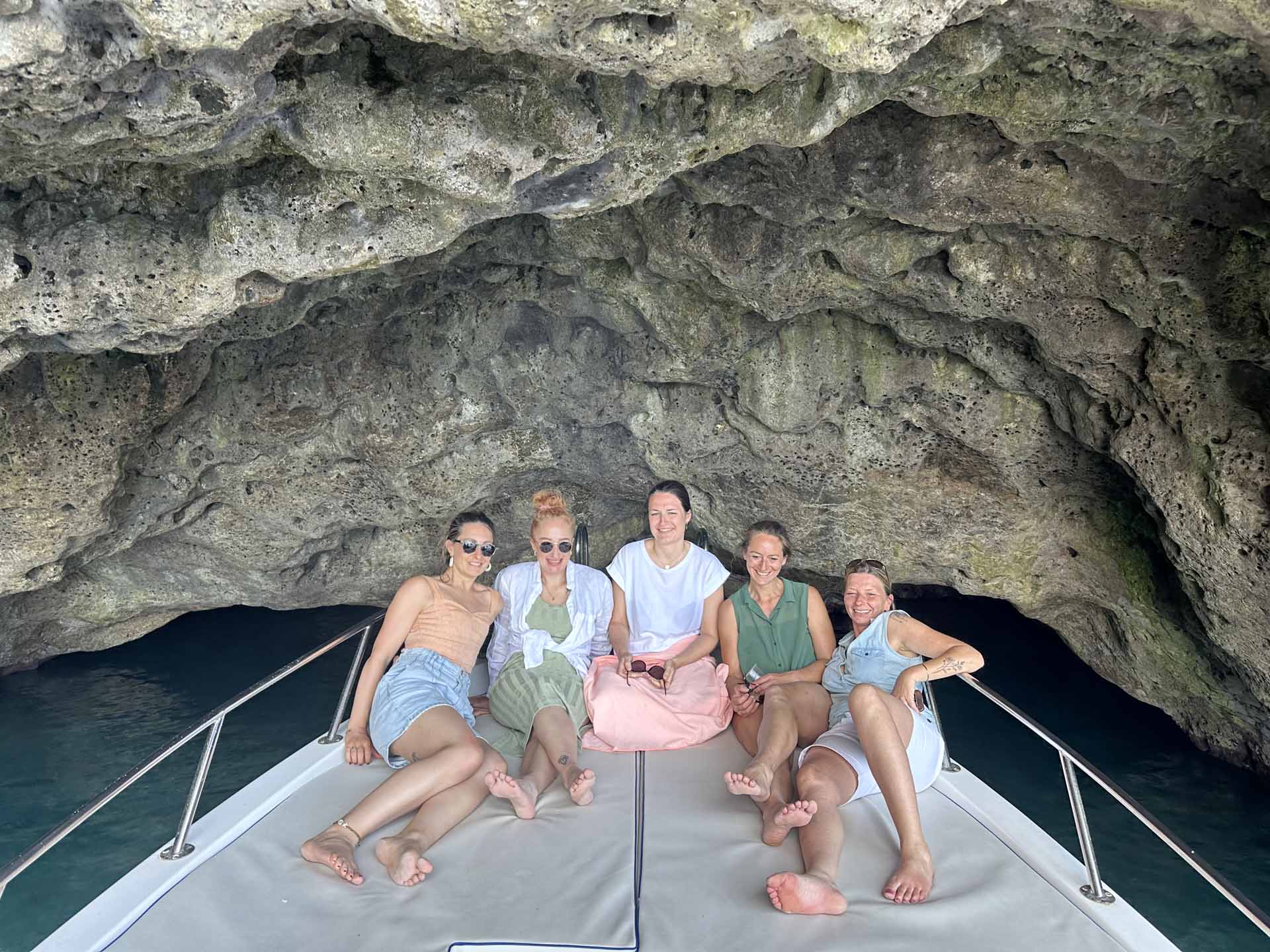 Relaxing on board the private Taormina boat tour