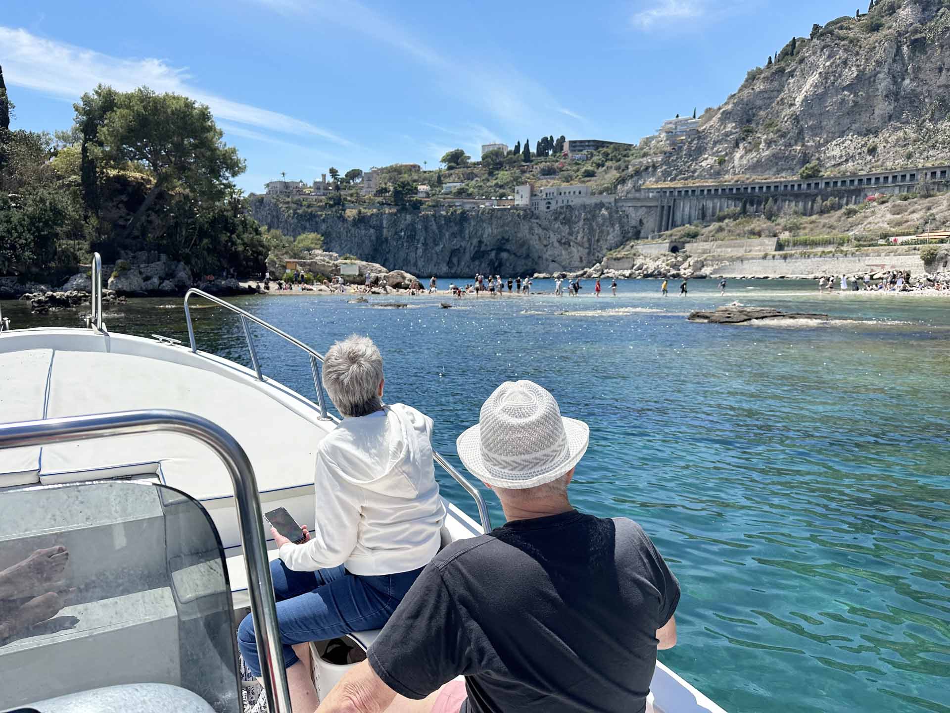 Snorkelling in a secluded bay of Taormina
