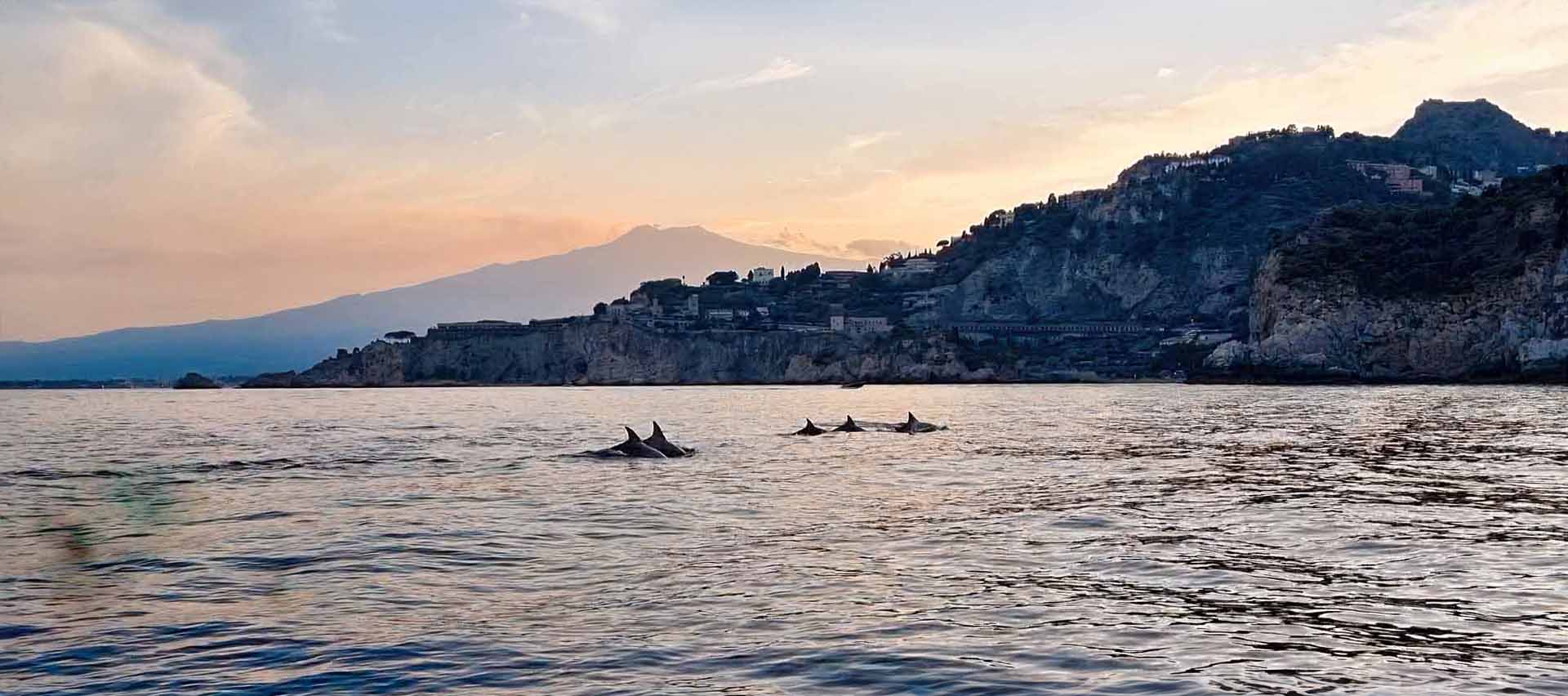 Golden sunset over the Ionian Sea on a Taormina boat tour