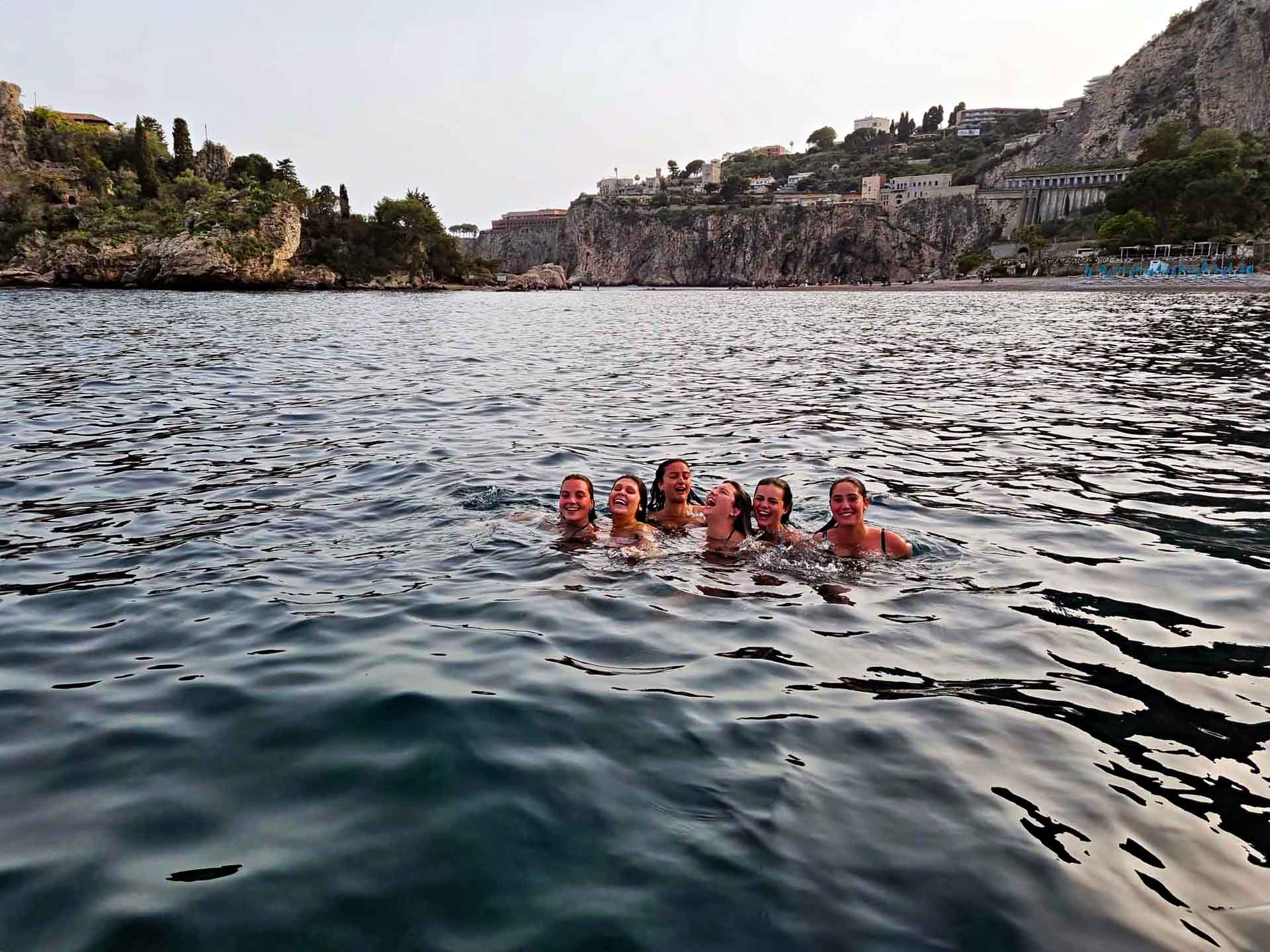 Sea cave near Taormina reachable only by boat