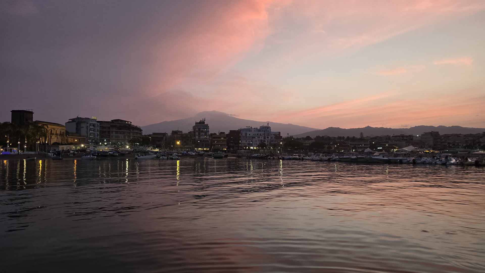 Isola Bella seen from the sea during the sunset cruise